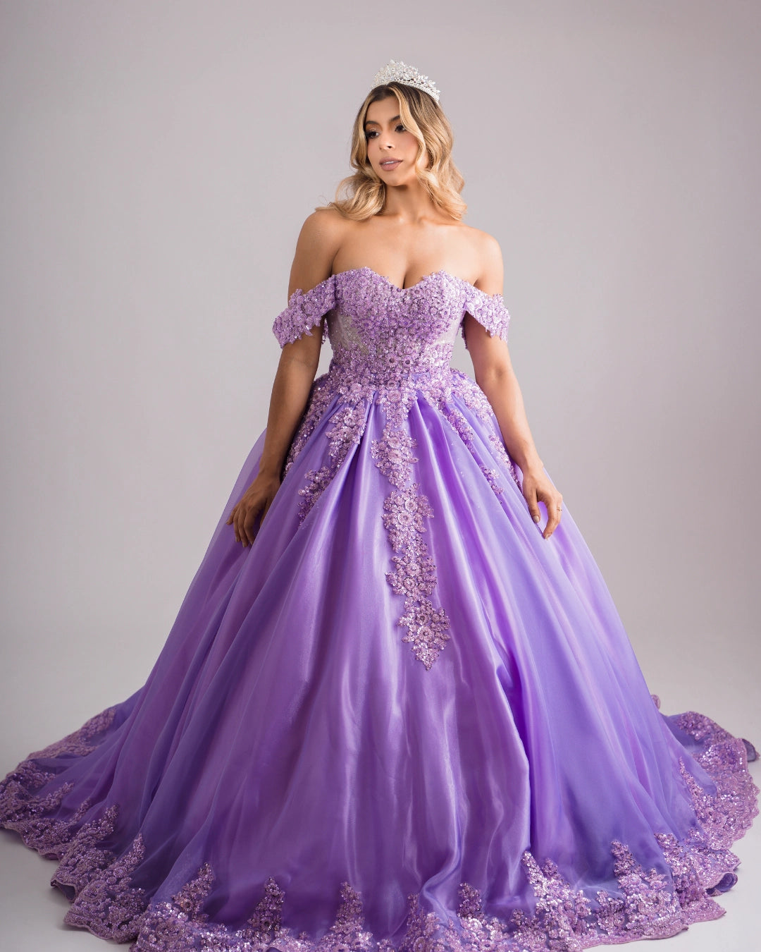 Vestido de 15 años tono lila