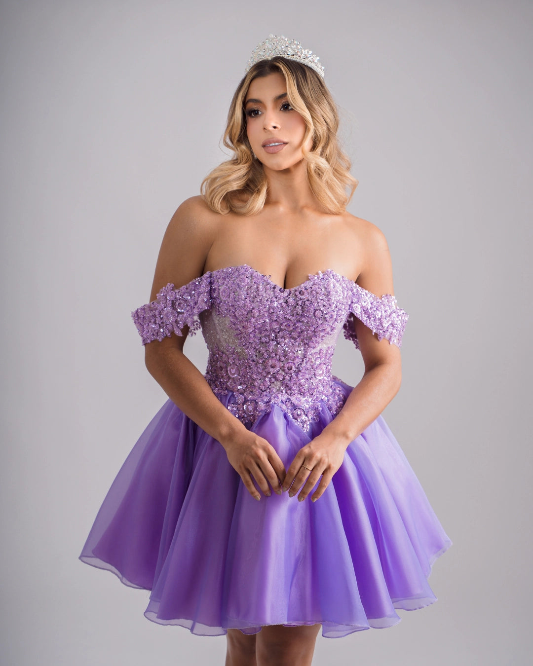 Vestido de 15 años tono lila