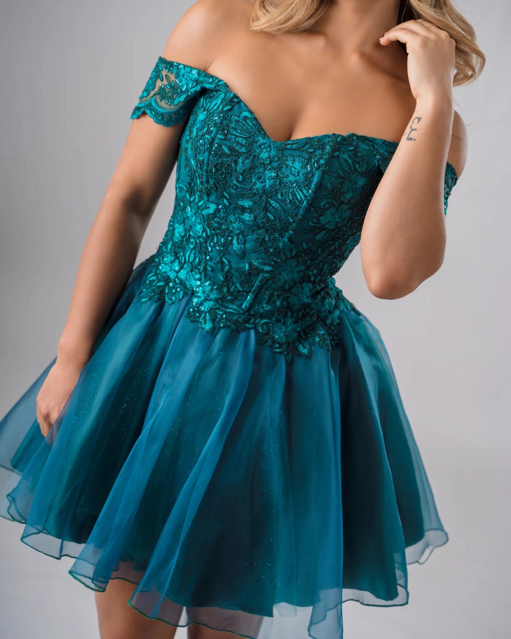 Vestido 15 años Tono petroleo