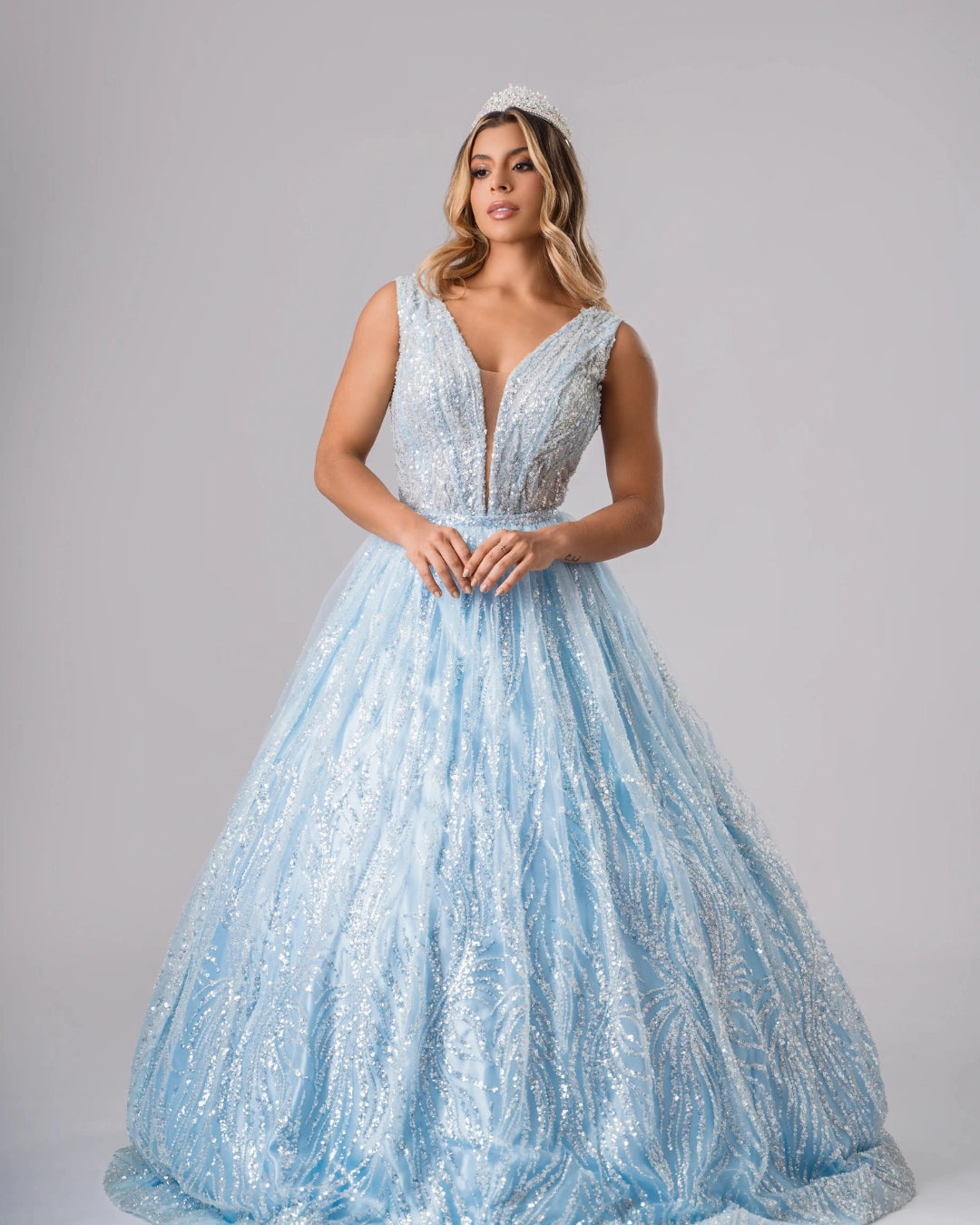 Vestido de 15 años tono rosa