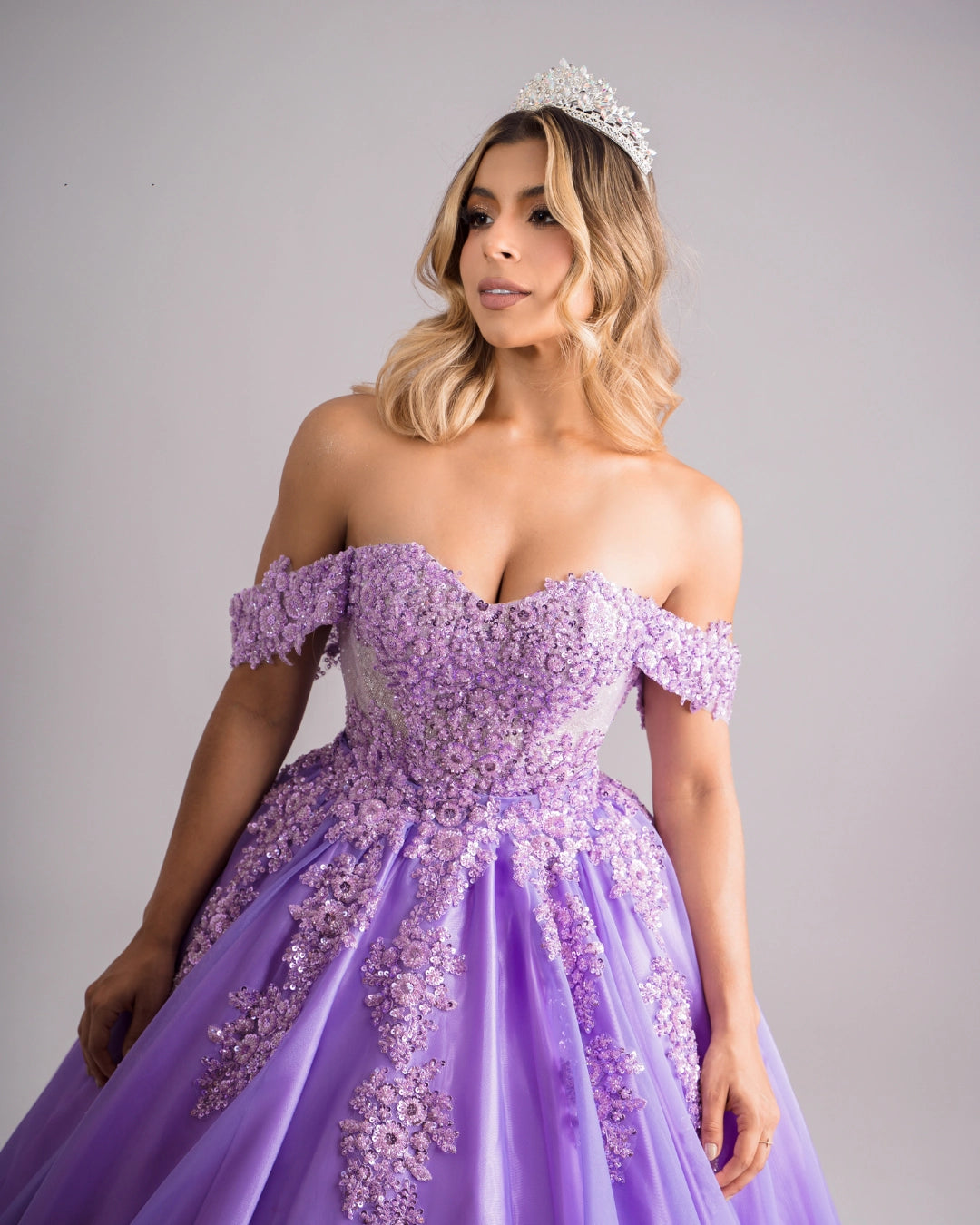Vestido de 15 años tono lila