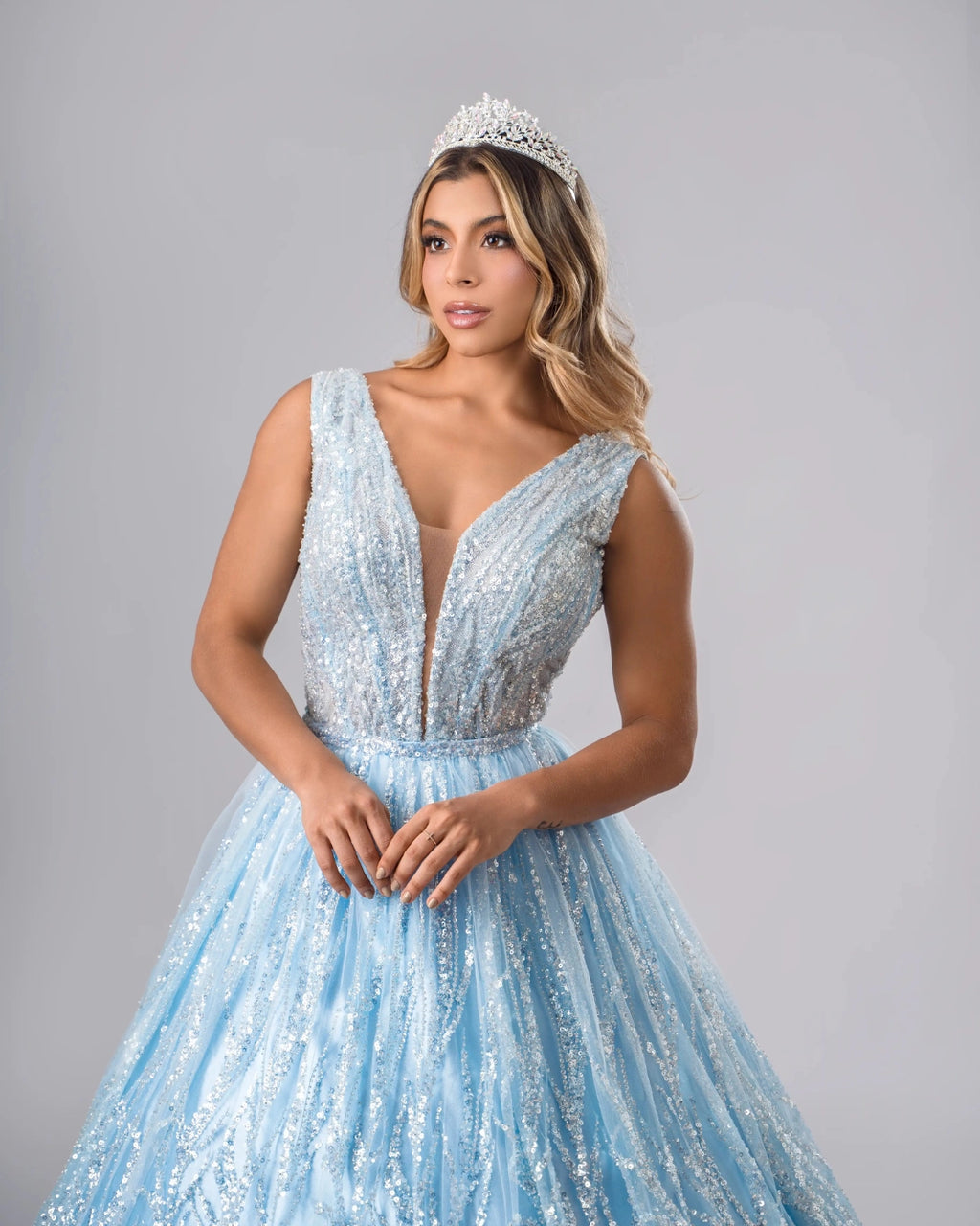 Vestido de 15 años tono rosa