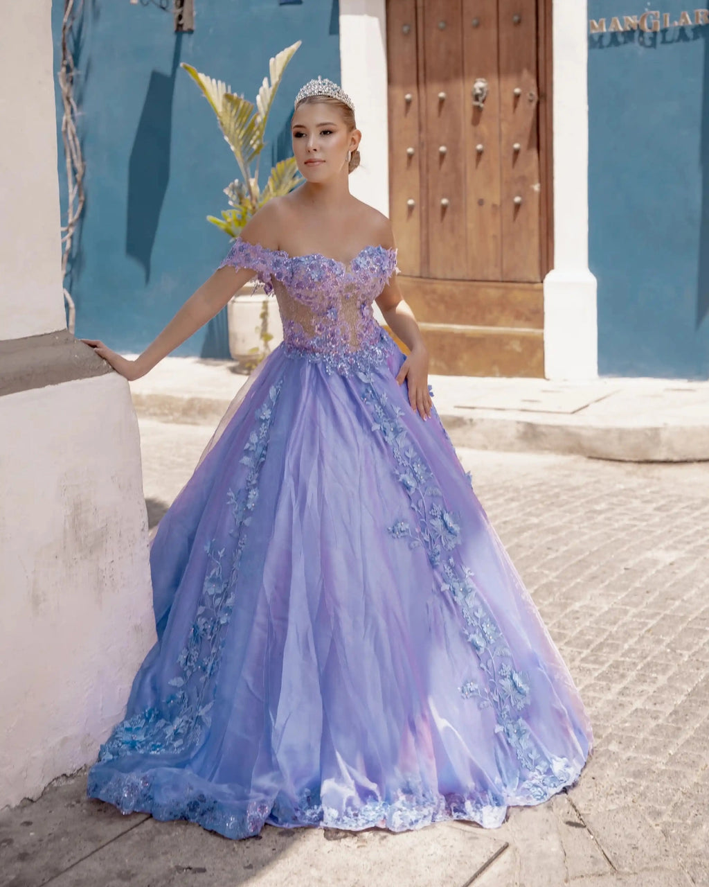 Vestido de 15 años tono lila