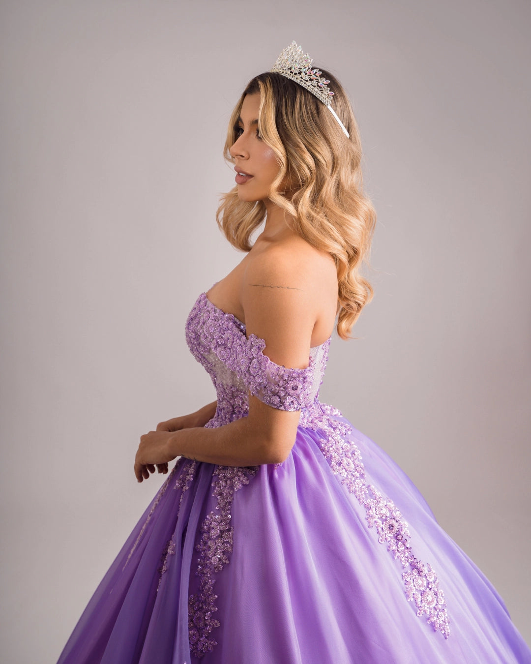 Vestido de 15 años tono lila