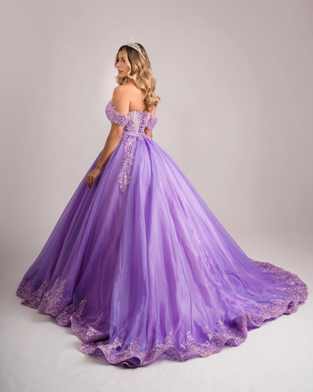 Vestido de 15 años tono lila