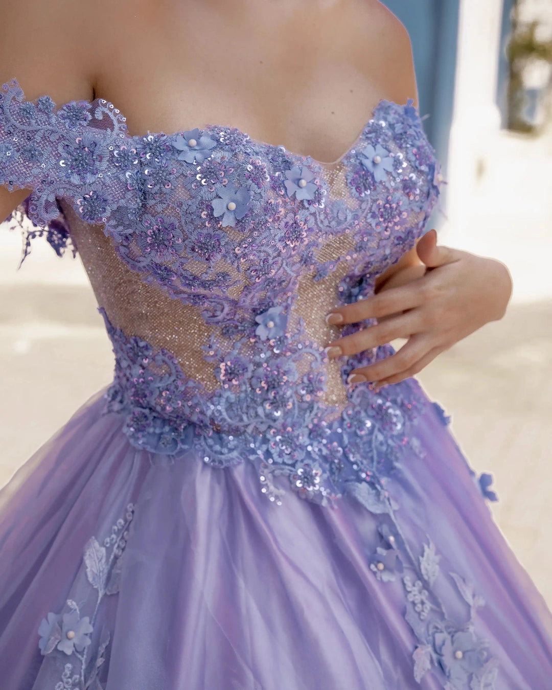 Vestido de 15 años tono lila