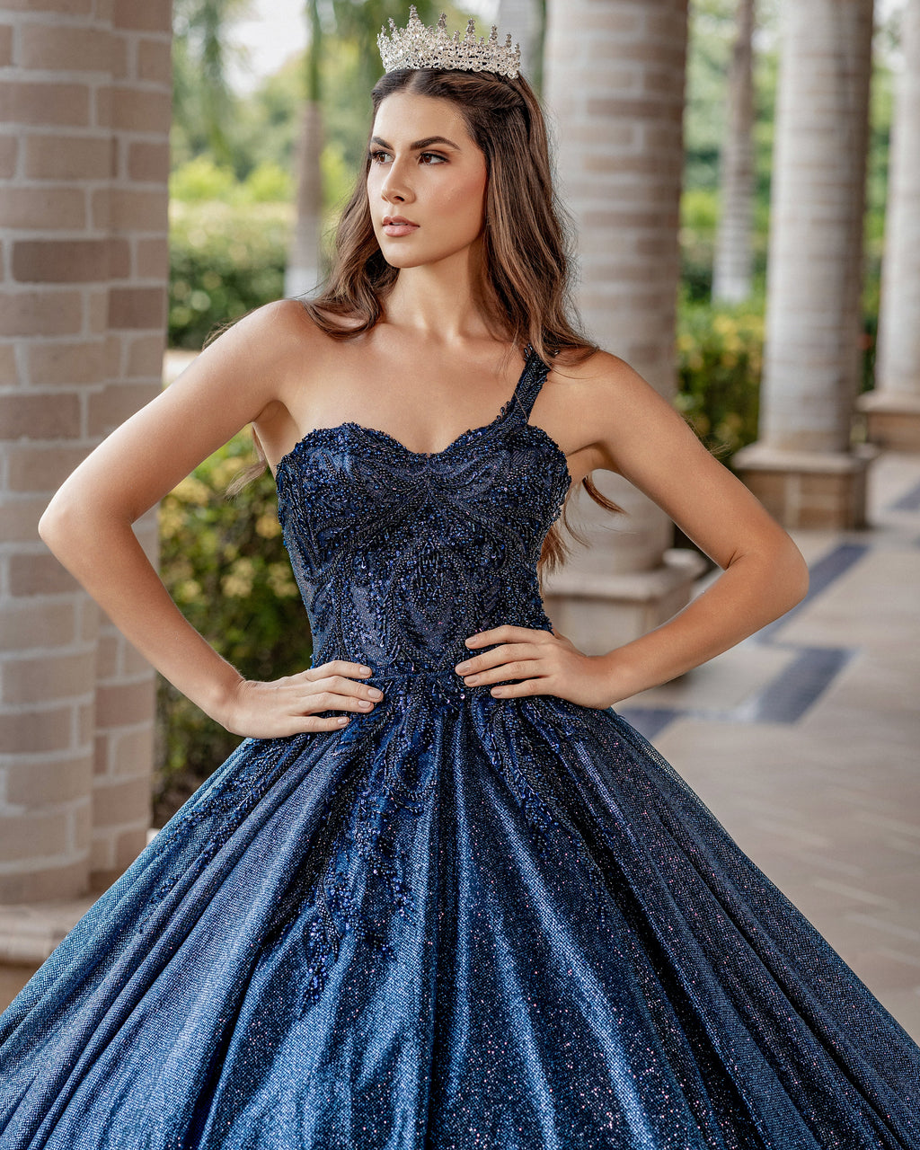 Vestido de 15 azul noche