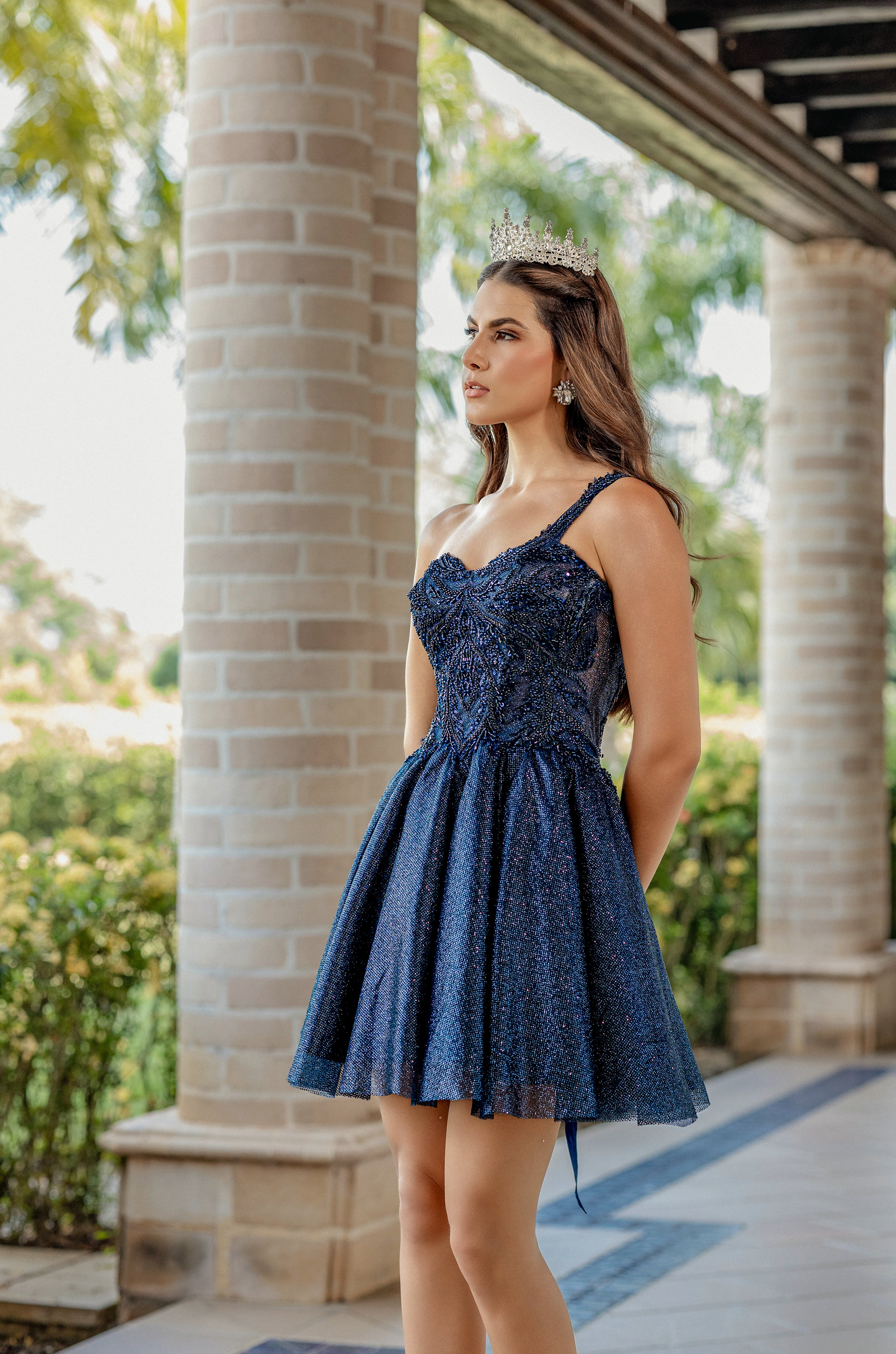 Vestido de 15 azul noche