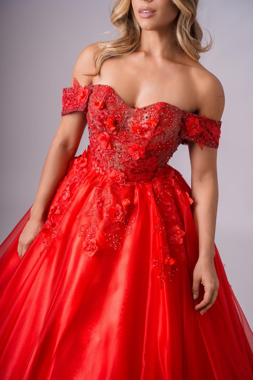 Vestido de 15años rojo
