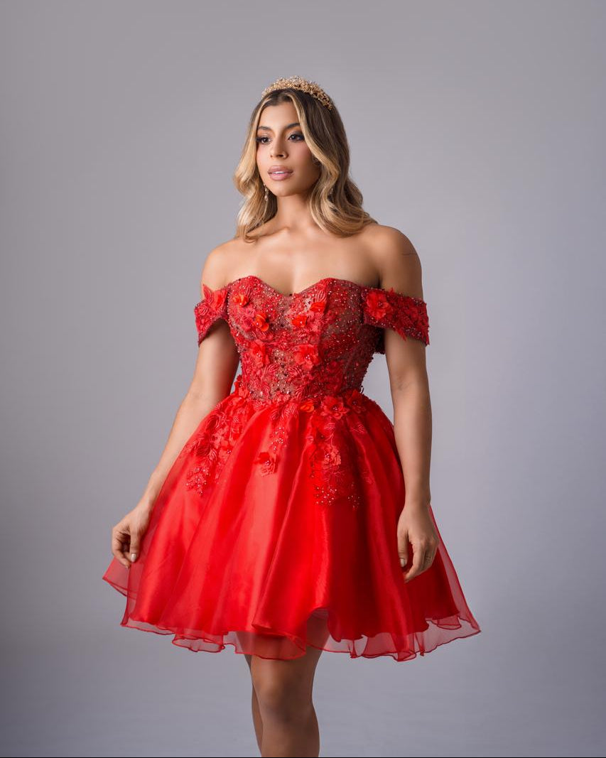 Vestido de 15años rojo